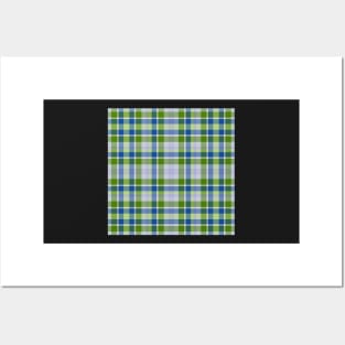 Plaid Green-Blue Posters and Art